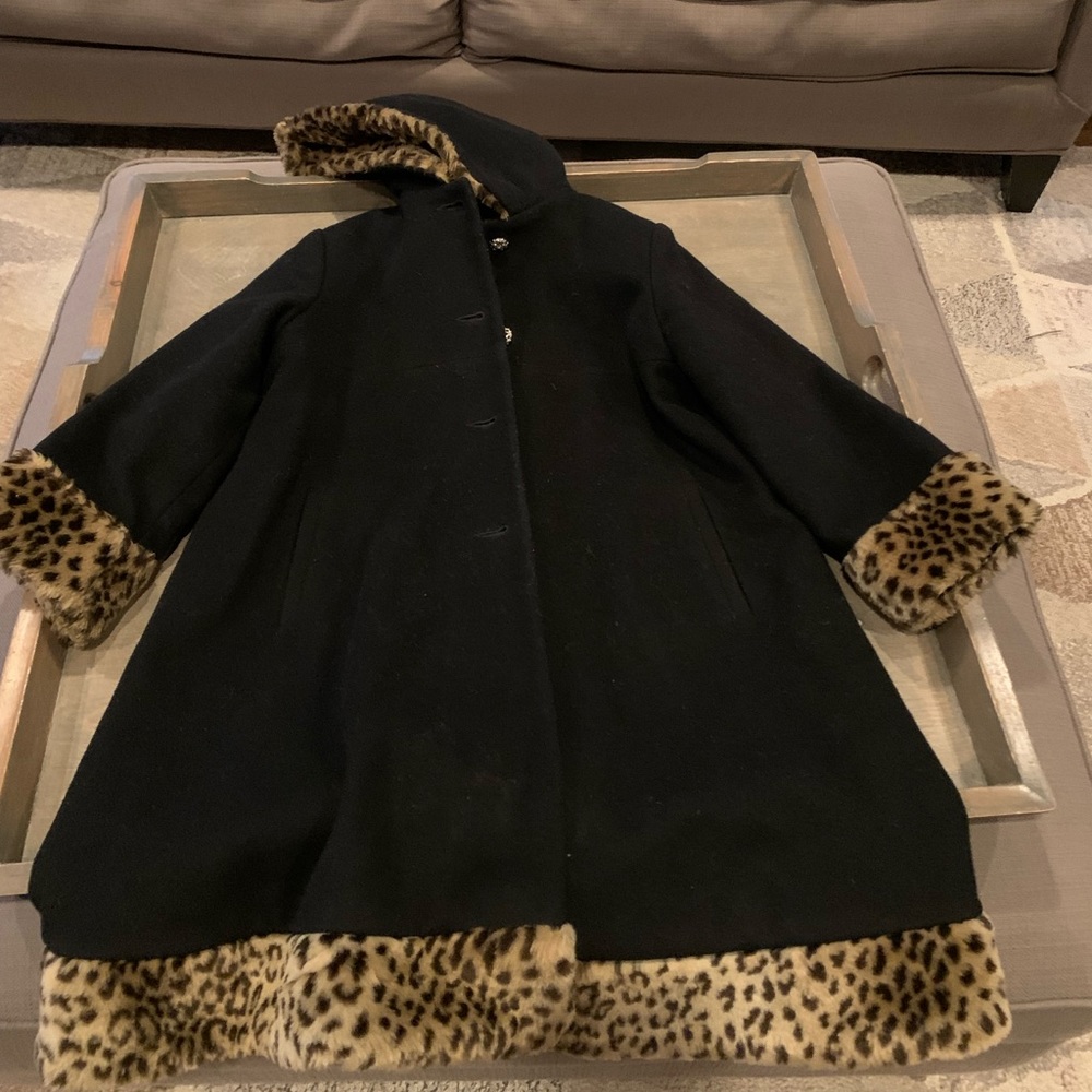 Rothschild Children's 100% Wool Black Dress Coat